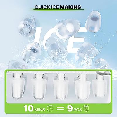 Nugget Countertop Ice Maker with Soft Chewable Pellet Ice,Pebble Portable Ice Machine with Self-Cleaning, 44Lbs/24H, Sonic Ice, One-Click Operation