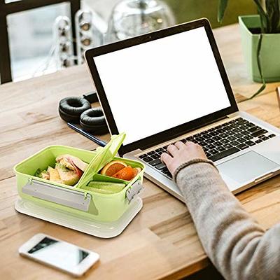 shopwithgreen 52 OZ to Go Salad Container Lunch Container, BPA-Free,  3-Compartment for Salad Toppings and Snacks, Salad Bowl with Dressing  Container