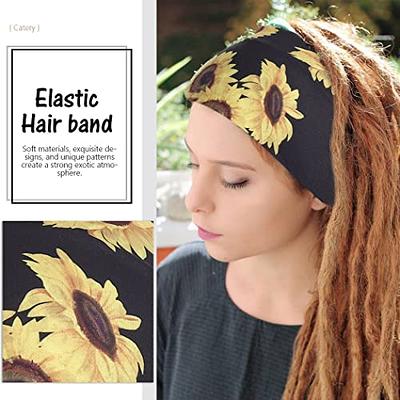 Boho Headbands For Women Fashion Wide Headband Yoga Workout Head Bands Hair  Accessories Band 6 Pack