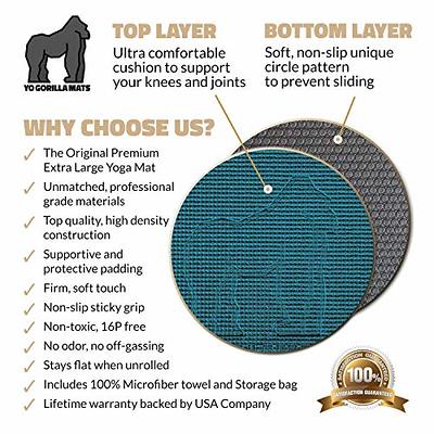 Gorilla Mats Premium Large Yoga Mat – 7' x 5' x 8mm Extra Thick