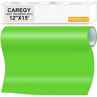 CAREGY HTV Heat Transfer Vinyl Iron on Vinyl 12 inch x15 Feet Roll Easy to  Cut & Weed Iron on DIY Heat Press Design for T-Shirts Light Green - Yahoo  Shopping