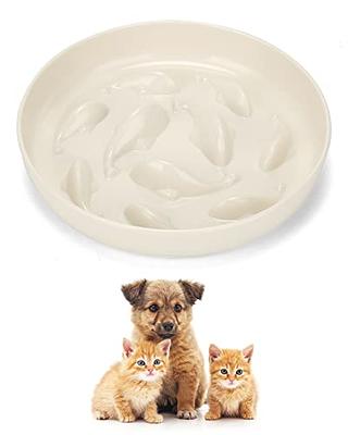 PETTOM Cat Slow Feeder Bowl, Fun Cat Puzzle Feeder Bowl Anti