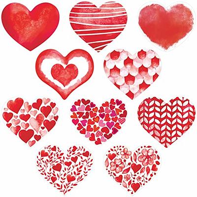 Quera 60pcs Heart Cut-Outs Accents Colorful Valentine's Day