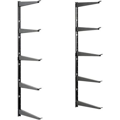 Delta 16 in. x 41 in. Heavy Duty Wall Rack, Adjustable 5 Tier Lumber Rack  Holds 800 lbs. Steel Garage Wall Shelf with Brackets HDRS3000 - The Home  Depot