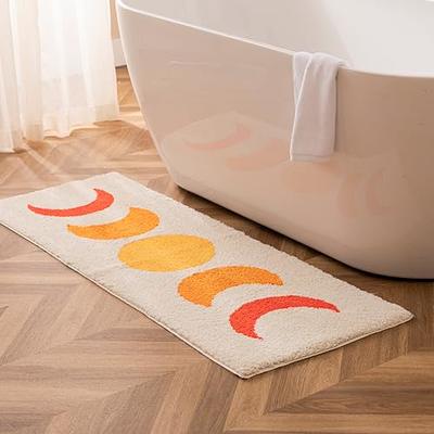 Boho Bathroom Runner Rug 20X60 Long Abstract Bath Mat for Bathroom Soft  Plush
