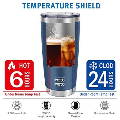 WETOWETO 20oz Tumbler, Stainless Steel Vacuum Insulated Water Coffee  Tumbler Cup, Double Wall Powder…See more WETOWETO 20oz Tumbler, Stainless  Steel