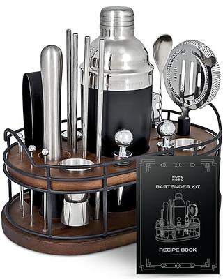 16 PC Bartender Kit Complete Cocktail Shaker Bar Tools Set with