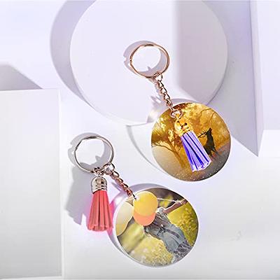 120 pcs Acrylic Keychain Blank with Key Rings: Tassels Key Chain for  Craft,Bulk Keychain Rings,Key Chain Kit For Girls, Silver - Yahoo Shopping