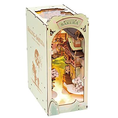 Rowood Book Nook Kit, Bookshelf Insert Decor Alley 3D Wooden Puzzle, DIY  Book