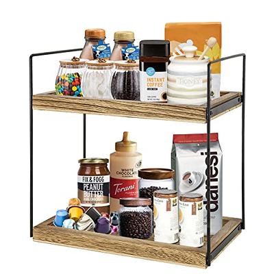 Honey Can Do Metal Bathroom Counter Organizer Shelf with 2 Tiers, White