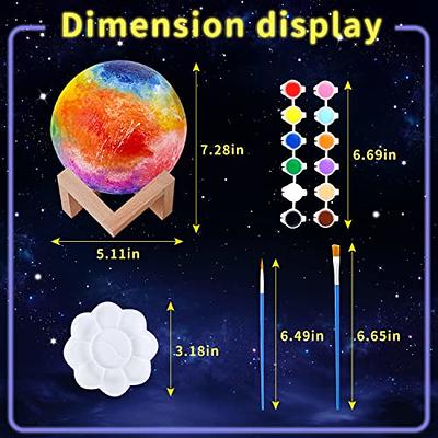 Paint Your Own Moon Lamp Kit, Valentines Gifts DIY 3D Moon Light Cool  Galaxy Lamp,Toys