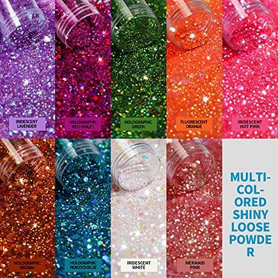 LEOBRO Glitter, Chunky Glitter, 18 Jars Glitter, Mixed Fine Chunky Glitter  for Crafts, Craft Glitter for Resin, Holographic Iridescent Glitter Bulk,  Glitter for Tumbler DIY Crafts, Total 270g - Yahoo Shopping