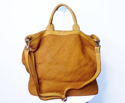 Leather Double Zip Woven Crossbody - Yahoo Shopping