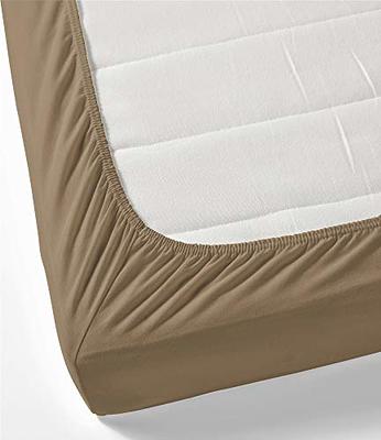 800 TC Taupe Twin XL Fitted Sheet Only Deep Pocket, Egyptian