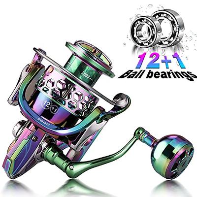 Sougayilang Fishing Reel, Colorful Aluminum Frame Spinning Reels with - 12+1  Stainless BB, Oversize Aluminum Handle for Saltwater or Freshwater Fishing-  GSM7000 - Yahoo Shopping