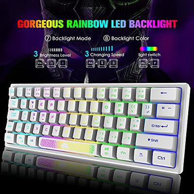 Wired 60% Layout Gpro Mechanical Gaming Keyboard Mini 62 Keys Chroma RGB  Backlit