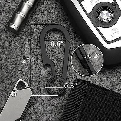 KCEFV Black Titanium Keychain Clip, Small Carabiner Key Chain Clip Key  Holder Titanium Key Clip for Men and Women - Yahoo Shopping