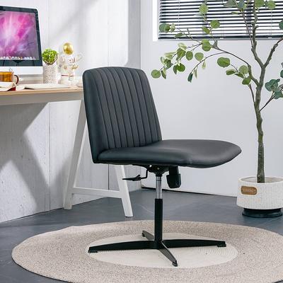 PU Desk Chair Office Chair Swivel Cushion Makeup Chair No Wheels