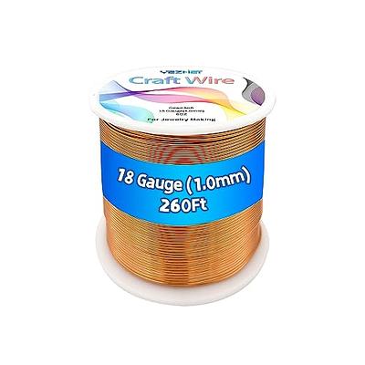 YEZHET Craft Wire ((18Gauge (1.0MM), Copper Tone)), Colored and