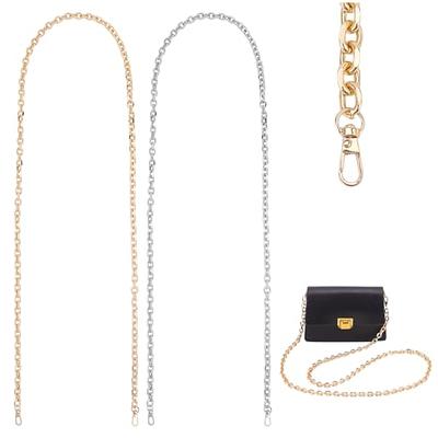  2 Pieces Handbag Chain Straps Replacement Strap Accessories  Purse Handbag Charms Chain Accessories Purse Clutches Handle Chains Decor  with Clasp for Crossbody Shoulder Bag Handbag Purse : Arts, Crafts & Sewing