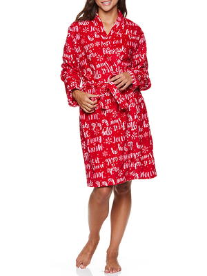 Joyspun Women's Plush Sleep Robe, Sizes S to 3X 