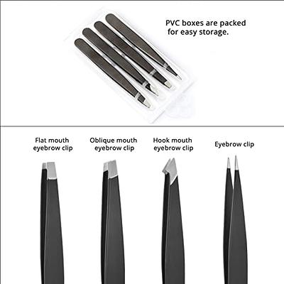 Bdeals Precision Tweezers Stainless Steel for Ingrown Hair Eyebrow Hair  Facial Hairs