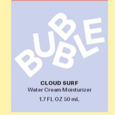 Bubble Skincare Cloud Surf Water Cream Facial Moisturizer, Everyday Care,  All Skin Types, 1.7 fl oz / 50mL