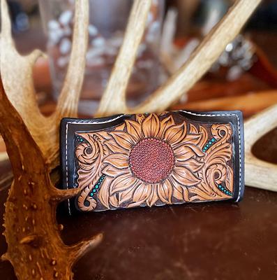 Red Tooled Snap Bifold Wallet