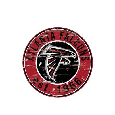 NFL Round Distressed Sign: Atlanta Falcons