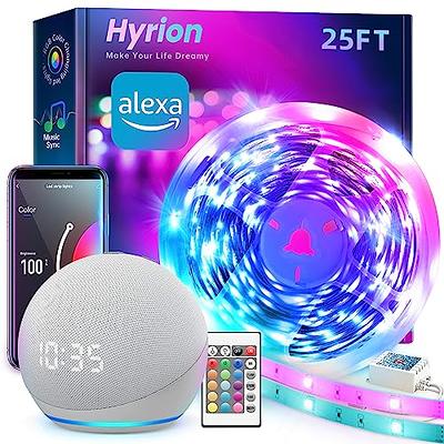 100ft Smart Led Strip Lights for Bedroom, Work with Alexa,5050 RGB Color  Changing Music Sync Led Lights Strip with App Remote,Multi-Color Wireless  Led