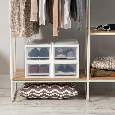 Iris Small 4 Pack Stacking Drawer - White