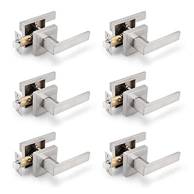 GOBEKOR Gobekor 1 Pack Passage Lever Door Handles Satin Nickel