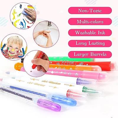 IFINTECHNO 64 pcs in 1 Washable Coloring Markers Set with A Portable  Unicorn Pen Case for