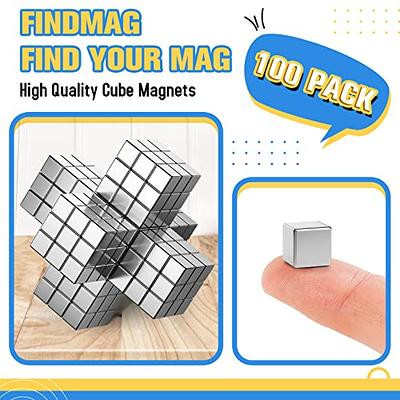 FINDMAG 100 Pack Square Cube Neodymium Magnets, Strong Small Rare Earth  Magnets for Fridge, Craft, DIY Project, School, Office, Garage - Yahoo  Shopping