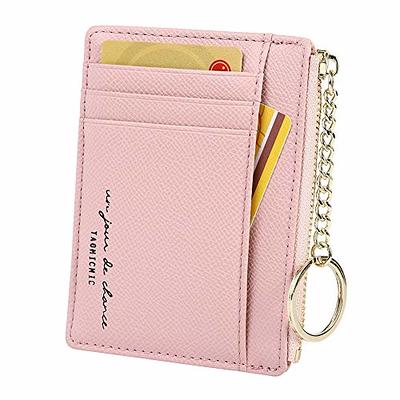 Badiya RFID Card Holder Wallet for Women Slim Wallets Bifold Multi Card Case Zipper Coin Purse