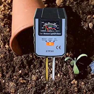  Plant Moisture Meter, 3 in 1 Soil Moisture Light pH