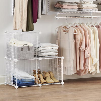 Mainstays 6 Shelf Non Woven Hanging Closet Organizer, Arctic White, Adult  and Child