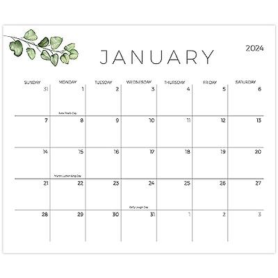 Blueline Fridgeplanner Monthly Magnet Calendar - Monthly - 16 Month -  September 2023 - December 2024 - 1 Month Single Page Layout - 13 1/2 x 14  Sheet Size - Blue/White 