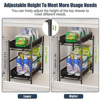 NUOYANG Pull Out Cabinet Organizer Under Sink Organizers and