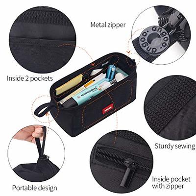 Pencil Case Small Pencil Pouch Portable Pen Bag For Office School Teen Girl  Boy Men Women Adult-black