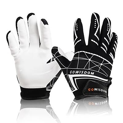 HANDLANDY Mens Football Gloves, Sticky Wide Receiver Gloves for Adult &  Youth