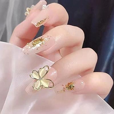 Cat Eye Nail Art Charms With Rhinestones And Pearls 3d Alloy - Temu