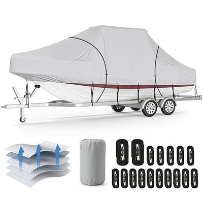 14-16 ft Waterproof Boat Cover - Heavy Duty 600D Polyester Oxford