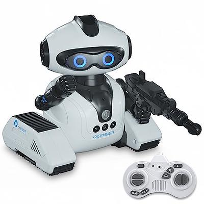 yiman Remote Control Robot Dog Toy, Programmable Interactive & Smart  Dancing Robots for Kids 5 and up, RC Stunt Toy Dog with Sound LED Eyes