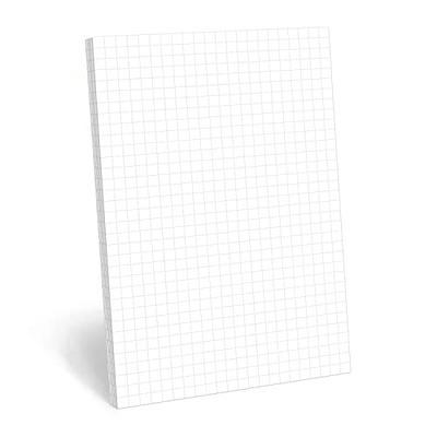 321Done Graph Paper Notepad - 50 Sheets (5.5 x 8.5) - 0.25 Grid Planning  Note Pad - Thick Premium Paper - Made in USA - Plain White