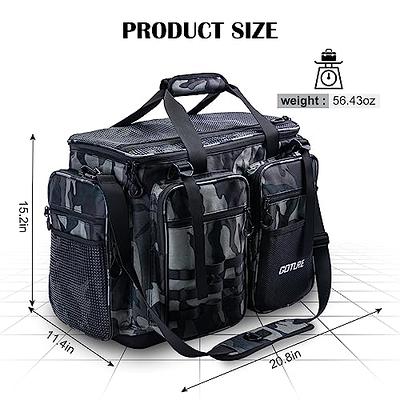 Meprona Fishing Tackle Backpack Storage Bag, Outdoor Shoulder Backpack, Fishing Gear Bags with Rod Holder and Fishing Plier