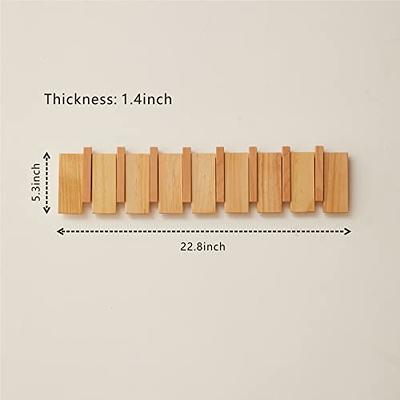 Wall Coat Hook Rack - Set of 3 - Beech Wood White Metal Hooks for Hanging  Coats - Hat Hooks for Wall - Decorative Wall Hooks - Hat Hangers for Wall