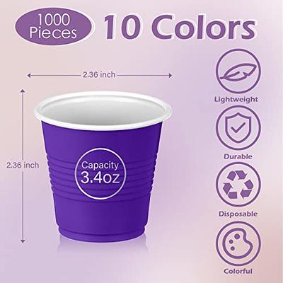 1000 Pack 3.4 Oz/100 ml Plastic Party Kids Cups Bulk Colored Mini Plastic  Shot Glasses Disposable Bathroom Cup Small Drinking Cups Tasting Cups for  Graduation Bridal Party Baby Shower, 10 Colors - Yahoo Shopping