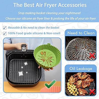 4-Pack of Premium Non-Stick Silicone Air Fryer Liner Round, Food Grade Air  Fryer Accessories, Reusable and Easy to Clean, For 5 QT, 6 QT, 7 QT and 8