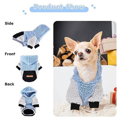 Dog Clothes for Small Dogs Boy Girl, Double-Sided Fleece Dog